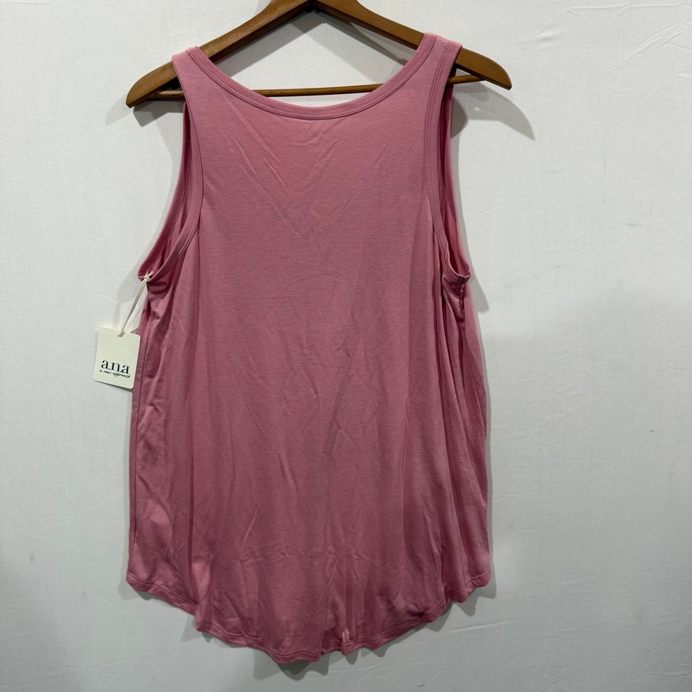 ANA A New Approach Womens V-Neck Tank Top‎ Eternal Rose Pink ADXVN1004V153B6 L - Picture 2 of 6